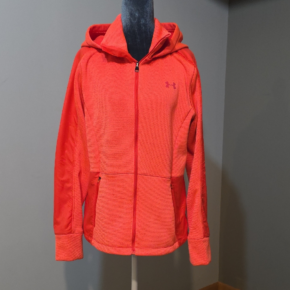 Under Armour ColdGear Swacket Hoodie | Size M | Coral‎ Orange |